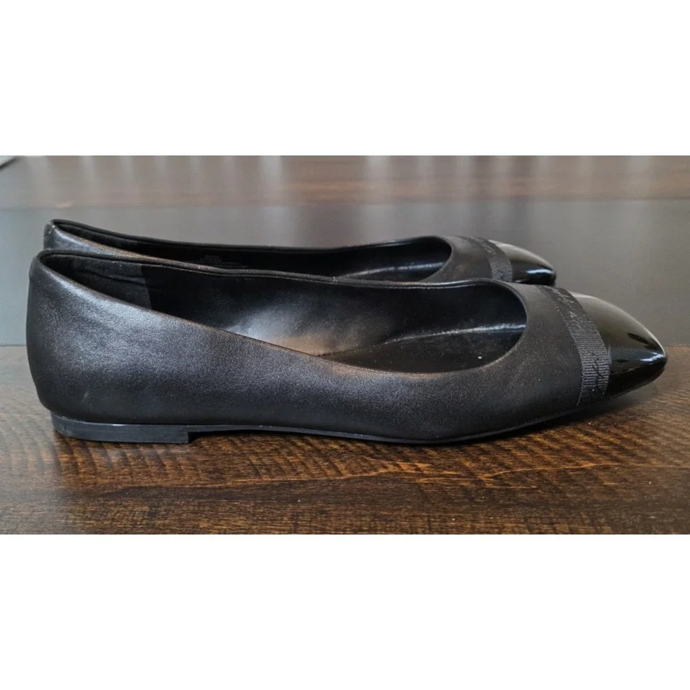 Karl Lagerfeld Zofia Zayne Black Ballet Flats Slippers E24 Slip On Shoes sz 9‎ M
